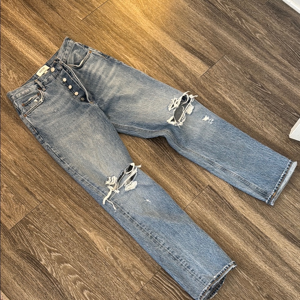 Agolde Classic Blue Distressed Women's Jeans